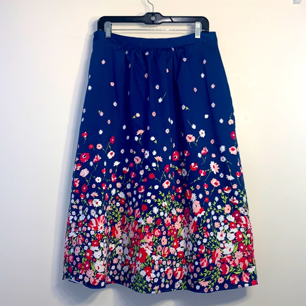 Boden Floral Lined Skirt